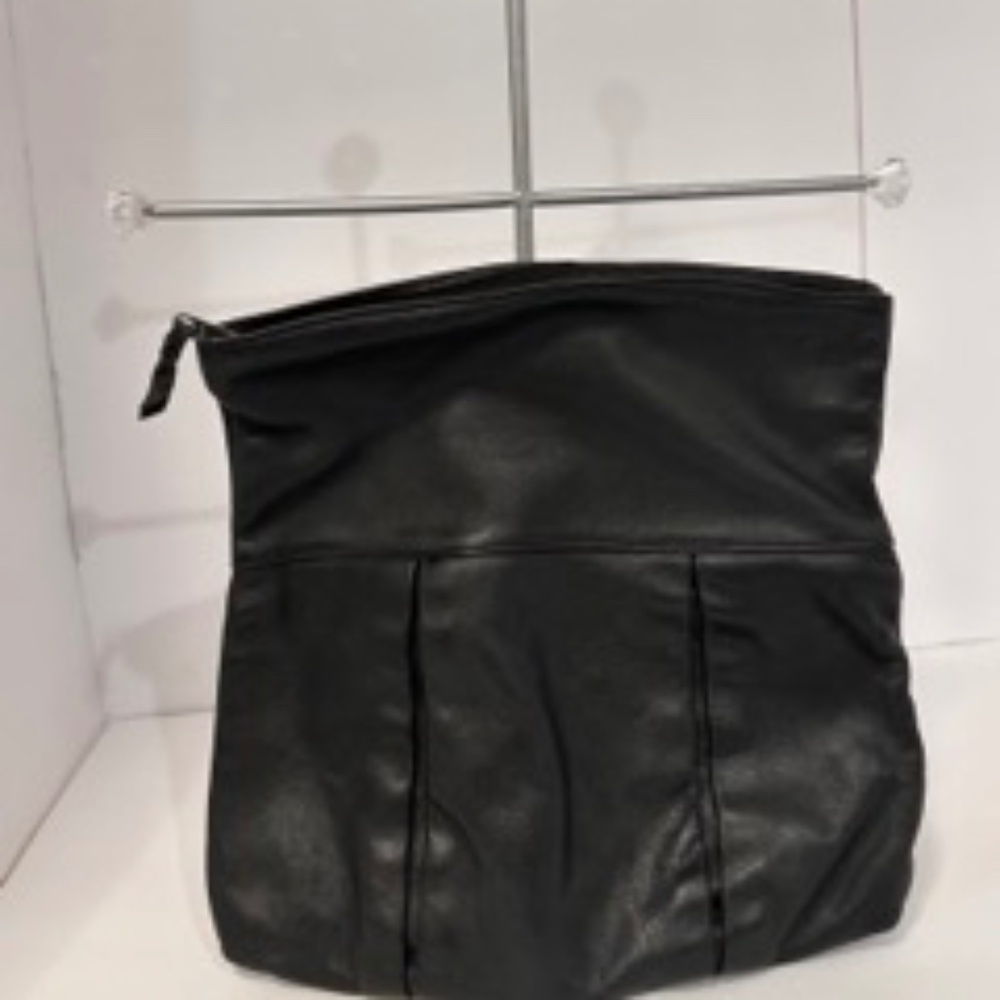 Vintage Black Bermans Genuine Leather Clutch